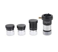 ZenithAur 4mm 10mm 25mm Eyepieces, Astronomy Telescope Eyepiece Kit with 2X Barlow Lens for 1.25 Inch Telescopes, Coatings