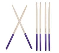 ZenithAur 5A Drumsticks 3 Pairs with Non Slip Rubber Grip for Daily Practice and Performance, Enhanced Control, Polished Maple Wood Drumsticks with Oval Tip