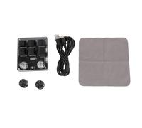 ZenithAur 6 Key 2 Knob Programmable Keypad with Red Switch Mechanical Keys for One Handed Control and Onboard Memory, a PC/Mini Macro Keyboard for Gaming