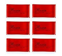 ZenithAur 6 Pack Violin Rosin with Easy Apply Case for Viola and Cello Bows, Low Dust Rosin for Smooth Bow Control and Enhanced Adhesion on Strings (Red)