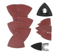 ZenithAur 82pcs Sanding Pads Triangular Sandpaper Sheets Oscillating Multi Tool Sanding Kit for Woodworking