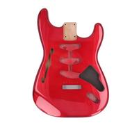 ZenithAur Alder Wood Electric Guitar Body with SSS Pickup Routing for Custom ST Style Guitar Builds Versatile Tonal Options Polyester Gloss Coated Finish (GSB12ST Red)
