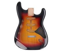 ZenithAur Alder Wood Electric Guitar Body with SSS Pickup Routing for Custom ST Style Guitar Builds Versatile Tonal Options Polyester Gloss Coated Finish (GSB13ST Color Block)