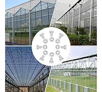 ZenithAur Aluminum M6 Bolts Nuts pack including 50 bolts and 50 nuts, a complete Gardening Greenhouse Set and Greenhouse Repair Hardware for securing panels