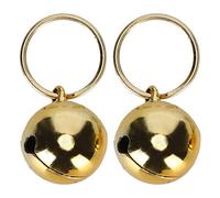 ZenithAur Anti-Lost Dog Cat Bells for Outdoor Safety, Loud Pet Training Bells with Clear Audibility, Easily Attachable Dog Cat Collar Accessories with Split Ring (Gold)