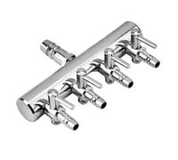 ZenithAur Aquarium Air FLOWING Splitter, Adjustable Aquarium Air Valves Stainless Steel Fish Tank Air Control Valve, Oxygen Distributor (8 to 4mm four-hole splitter head)