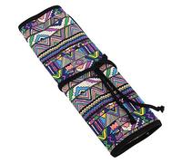 ZenithAur Artist Paint Brush Roll Up Holder 20 Slot Pencil Case for Acrylic Oil Watercolor Gouache Art Supplies Storage for Teens and Kids