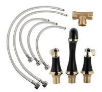 ZenithAur Bathroom Faucet with Antique Finish, a 2 Handle Lavatory Faucet Designed for 3 Hole Deck Mount Widespread Installation in Solid Copper