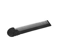 ZenithAur Beard Comb for Men crafted from solid Zinc Alloy, a portable Pocket Hair Comb with smooth rounded teeth and a stylish Skull Pattern Comb for travel and daily grooming (Black)