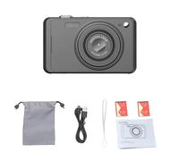 ZenithAur Cámara Digital de 64MP con Grabación de Vídeo 4K y Zoom 16X, Incluye Estabilización de Imagen y Función de Cámara Web, Pequeña Cámara de Vídeo Digital para Vlogging (Black)