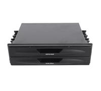 ZenithAur Car Radio Storage Box, Single Din Radio Pocket with Multi Purpose ABS and 2 Layer Cup Holder for Convenient Storage