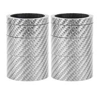 ZenithAur Carbon Fiber Headset Spacer pack of 2, Bicycle Stem Washer Set includes 5mm 10mm 15mm 20mm sizes for 1 1/8 inch 28.6mm steerer (Silver)