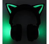 ZenithAur Cat Ear Gaming Headset Wireless Bluetooth Headset with Microphone LED Cat Ear Headphones Stereo Sound for Girls Kids Teen Women
