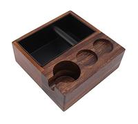 ZenithAur Coffee Filter Tamper Holder, Espresso Tamping Station and Wooden Portafilter Stand for Home Office Cafe, 4 in 1 Coffee Accessories