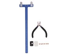 ZenithAur Complete Archery Tuning Kit with T Bow Square and Nocking Pliers for Compound/Recurve Bows, Enables Precise Measurement for Consistent Nock Placement (Blue)