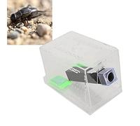 ZenithAur Cricket Keeper with Tubes for Live Housing, Clear Acrylic Cricket Habitat with Feeding Station and Pull Out Tray for Easy Cleaning Home Office Cricket Box (Small 25.5x19.5cm/10.03x7.67in)