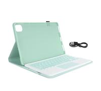 ZenithAur Detachable Keyboard for Xiaomi Pad 5/5 Pro, Slim Leather Case with Magnetic Detachable Keyboard, Lightweight Protective Cover with Touchpad Functionality (Light Green)