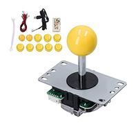 ZenithAur DIY Kit with Zero Delay Encoder Board, 8-Way Joystick and 10 Game Inputs, Compatible with Systems for PC MAME Fight Stick Building (Yellow)