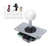 ZenithAur DIY Kit with Zero Delay Encoder Board, 8-Way Joystick and 10 Game Inputs, Compatible with Systems for PC MAME Fight Stick Building (White)