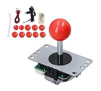 ZenithAur DIY Kit with Zero Delay Encoder Board, 8-Way Joystick and 10 Game Inputs, Compatible with Systems for PC MAME Fight Stick Building (Red)
