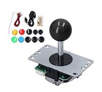 ZenithAur DIY Kit with Zero Delay Encoder Board, 8-Way Joystick and 10 Game Inputs, Compatible with Systems for PC MAME Fight Stick Building (Mixed color (black))