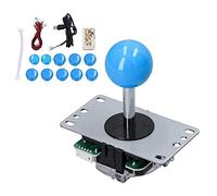 ZenithAur DIY Kit with Zero Delay Encoder Board, 8-Way Joystick and 10 Game Inputs, Compatible with Systems for PC MAME Fight Stick Building (Blue)