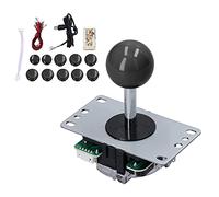 ZenithAur DIY Kit with Zero Delay Encoder Board, 8-Way Joystick and 10 Game Inputs, Compatible with Systems for PC MAME Fight Stick Building (Black)