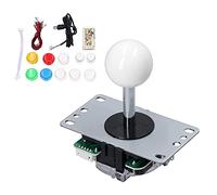 ZenithAur DIY Kit with Zero Delay Encoder Board, 8-Way Joystick and 10 Game Inputs, Compatible with Systems for PC MAME Fight Stick Building (Mixed color (white))