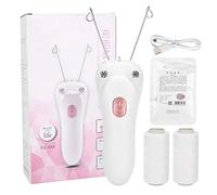 ZenithAur Electric Cotton Thread Epilator and Rechargeable Facial Epilator Tool for Women, a Professional Style Body Hair Removal Machine for use on Cheeks, Chin and arms (Pink)