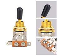 ZenithAur Electric Guitar Toggle Switch with mounting hardware, a 3 position Guitar Pickup Selector designed as a Guitar Switch Replacement Part for Gibson Les Paul (Golden)