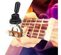 ZenithAur Electric Guitar Toggle Switch with mounting hardware, a 3 position Guitar Pickup Selector designed as a Guitar Switch Replacement Part for Gibson Les Paul (Black)