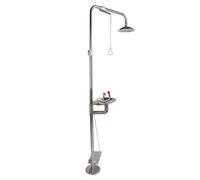 ZenithAur Eyewash Shower Combination with 11.4L/min Eye Wash Flow and Manual Pull Rod ANSI Z358.1 Standard Emergency Eyewash Station for Substance Plants and Factories