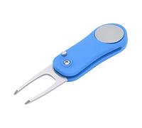 ZenithAur Golf Divot Repair Tool in a switchblade style, this Foldable Divot Tool includes a detachable Magnetic Ball Marker Divot Tool for marking your spot on the green (Blue)