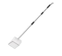 ZenithAur Heavy Duty Extendable Cat Litter Scoop with Adjustable Long Handle for Litter Box/Chicken Coop Cleaning, Allows Upright Scooping, Stainless Steel Sifter