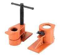 ZenithAur Heavy Duty Pipe Clamp Jaws 1 inch Size with Cast Steel Construction Vise Fixture Tool for Wood Gluing and Drilling on a Woodworking Work Bench