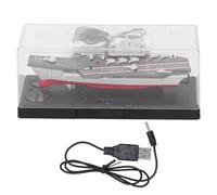 ZenithAur Kids Remote Control Boat Shaped Like an Aircraft Carrier, a 2.4G RC Simulation Boat with 360 Spin Function and Dual Propellers for Pool