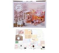 ZenithAur Kit Music Box and Wooden Dollhouse Kit LED Light, a complete DIY Miniature Dollhouse Kit that makes a creative craft gift for teens and adults