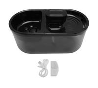 ZenithAur Large Pet Water Dispenser with Built in Filter and Food Bowl for Multiple Pets, Encourages Hydration, 4.5L Automatic Cat Fountain with Live Water Design (Black)