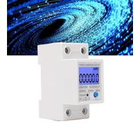 ZenithAur LCD Digital Energy Meter Single Phase 2P Electricity Usage Monitor DIN Rail Electric Tester 5A 220VAC