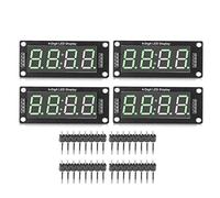 ZenithAur LED Display Module with TM1637 Clock Module integration, a 4 Digit 7 Segment Display in 0.56 inch size for various Digital Tube DIY Projects (Green MRA041A)