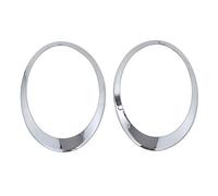 ZenithAur Left and Right Headlight Trim, Replaces OEM 51137351371 51137351372, Headlamp Bezel Frame for Clubman F54 2014-2019 SELECTIONS, ABS PP Material (Electroplated Silver)