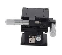ZenithAur Manual Linear Stage 80x80mm Platform with ±12.5mm Stroke, Cross Roller Bearing XYZ Stage Sliding Table for Optical Instruments and Fiber Coupling