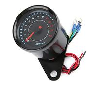 ZenithAur Motorcycle Electronic Tachometer, DC 12V Universal Tach Meter with LED Backlight Gauge Accessory