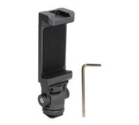 ZenithAur Phone Tripod Mount with Cold Shoe and 1/4in Screw Holes, Universal Smartphone Clamp Supports Vertical/Horizontal for Vlogging and Filmmaking