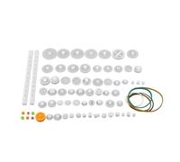ZenithAur Plastic Gears Set 80 Kinds Gear Assortment Pulley Belt for DIY Robot Car Motor Parts (75 kinds Gear kit)