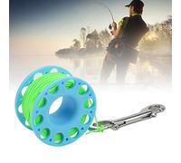 ZenithAur Portable Scuba Diving Spool with 30m High Strength Line for Cave Diving and Wreck Exploration, a Dive Line Reel with 90mm Double End Hook (Sky Blue)