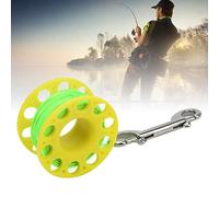 ZenithAur Portable Scuba Diving Spool with 30m High Strength Line for Cave Diving and Wreck Exploration, a Dive Line Reel with 90mm Double End Hook (Yellow)