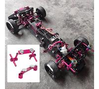 ZenithAur RC Car Body Mount Kit, Aluminum Magnetic Invisible Body Shell Mount Kit for HSP 1/10 Drift Racing Car (Pink)