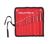 ZenithAur Roll Pin Punch Set for Gunsmithing and Automotive Work, This Professional Tool Kit Includes 9 Heat Treated Pieces from 1/16 to 5/16 with Organizing Pouch