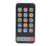 ZenithAur Simulation Cell Phone Toy, My First Cell Phone with Blinking Lights, Counting, Music Function for , Portable Role Playing Mobile Toy for Toddlers (English White)